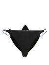 Pucci Floral-appliqué Bikini Bottoms In Black