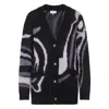 Pucci Embroidered Mohair Blend Oversize Cardigan In Multi