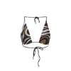 Pucci Triangle Halter Neck Adjustable Bikini Top In Multi