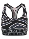 Pucci Geometric Racerback Top For Modern Style In Black