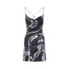 Pucci Spaghetti Strap Mini Dress With Abstract Design In Multi