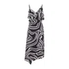 Pucci Spaghetti Strap Asymmetric Hem Dress In Multi
