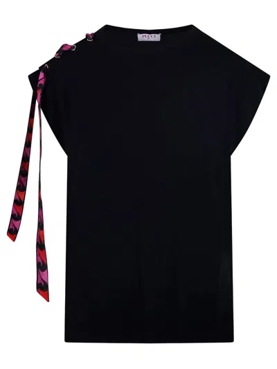 Pucci Black Round Neck T-shirt