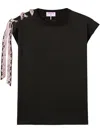 Pucci T-shirt With Printed Drawstring Detail In Black