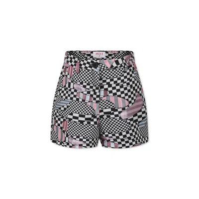 Pucci Kids' Black Shorts For Girl With Abstract Print