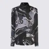 Pucci Abstract Pattern Long Sleeve Silk Shirt In Black