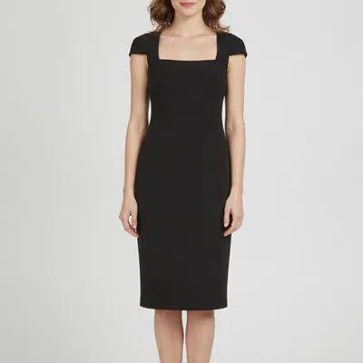 Pre-owned Pucci Black Stretch Knit Cut Out Neck Detail Dress S