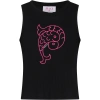 PUCCI BLACK TANK TOP FOR GIRL WITH LOGO