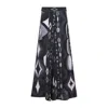 Pucci Collane Print Wide-leg Silk Pants In Black