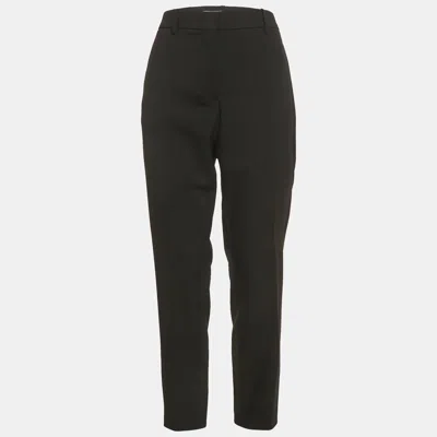 Pre-owned Pucci Black Wool Formal Trousers S