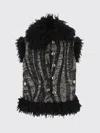 Pucci Wool Blend Vest With Abstract Print In Black