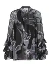 Pucci Blouse - Etamine Silk Shappe In Black