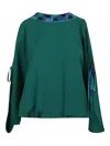 Pucci Open-back Blouse In Green