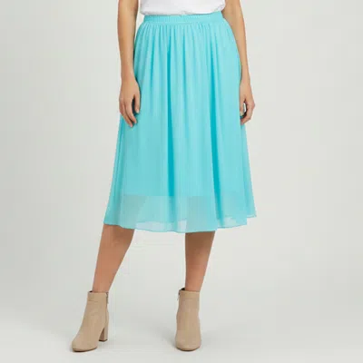 Pre-owned Pucci Blue Chiffon Midi Skirt S