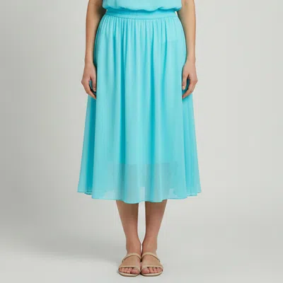 Pre-owned Pucci Blue Jersey Midi Skirt