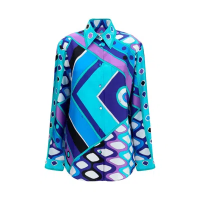 Pucci Blue Silk Shirt