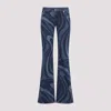 Pucci Modern Flared Denim Jeans With Swirling Pattern In Blue