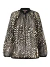 Pucci Sheer Blouse With Long Sleeves And Sequins In Black