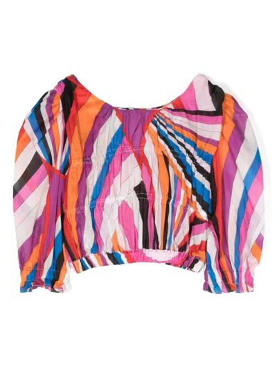 Pucci Kids' Blusa Iride In Fucsia