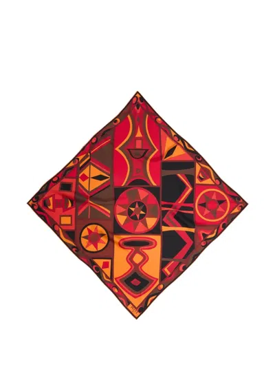 Pucci Bongo-print Silk Carrè Scarf In Multi
