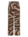 Pucci Bottuned Print Trousers In Brown