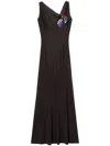 Pucci Bow-detail Maxi Dress In Black