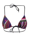 Pucci Triangle Top Adjustable Straps Bikini Set In Multi