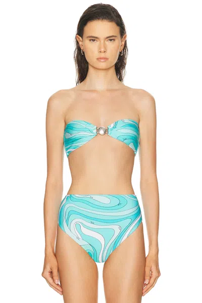 Pucci Bra Bikini Top In Blue