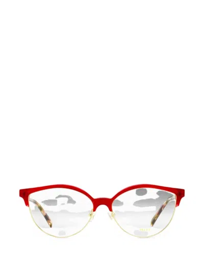 Pucci Browline Glasses In 红色