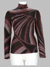 Pucci Printed Stretch-jersey Turtleneck Top In Brown