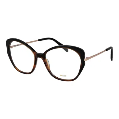 Pucci Brown Metal Glasses (frames) In Black