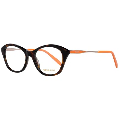 Pucci Emilio  Brown Metal Glasses Women's (frames) In Multi