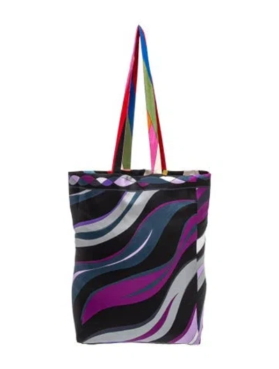 Pre-owned Pucci Bucket Bag In Blue