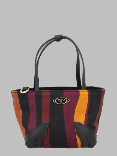 Pucci Burgundy Silk Mini Handbag In Bordeaux