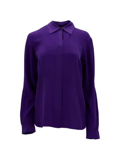 Pre-owned Pucci Buttoned Silk Shirt In Purple