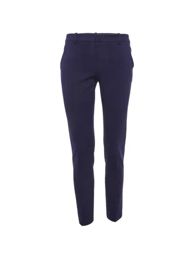 Pre-owned Pucci Button-up Straight-leg Trousers In Blue