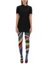 Pucci Mini Dress With Colorful Collar And Short Sleeves In Black