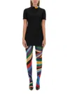 Pucci Mini Dress With Colorful Collar And Short Sleeves In Black