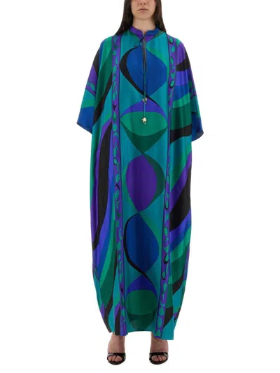 Pucci Caftan With Fish Print