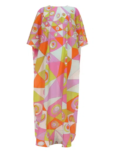 Pucci Caftano In Cotone In Multi