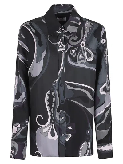 Pucci Camicia - Silk Twill In Black