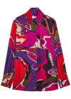 Pucci Camicia Printed Silk Shirt In Multi