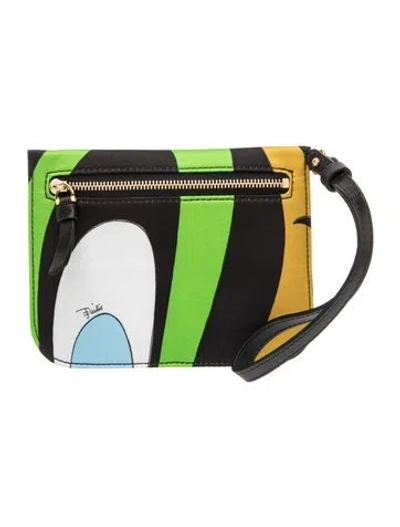 Pre-owned Pucci Canvas Minaudière In Green