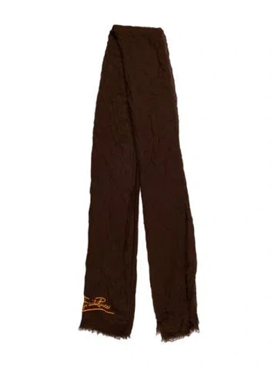 Pre-owned Pucci Canvas Scarf In Brown