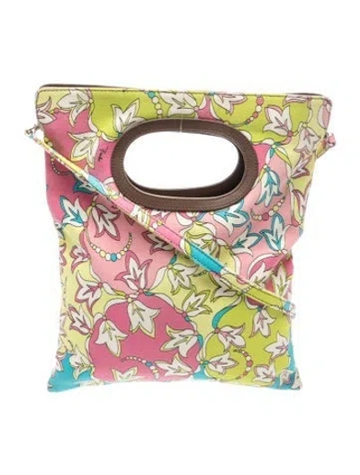 Pre-owned Pucci Canvas Shoulder Bag In Multicolor