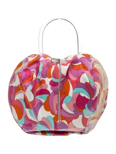 Pre-owned Pucci Canvas Shoulder Bag In Pink