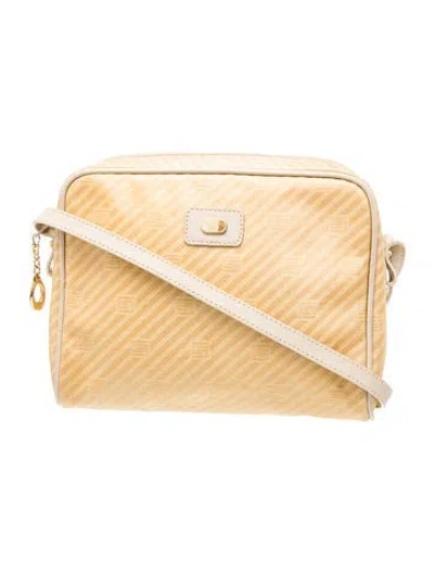 Pre-owned Pucci Canvas Shoulder Bag Vintage In Neutrals