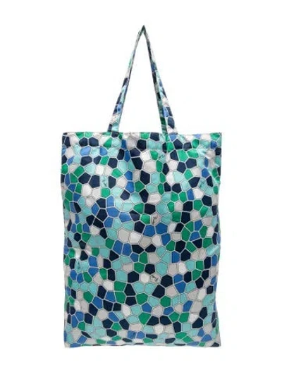 Pre-owned Pucci Canvas Tote In Blue