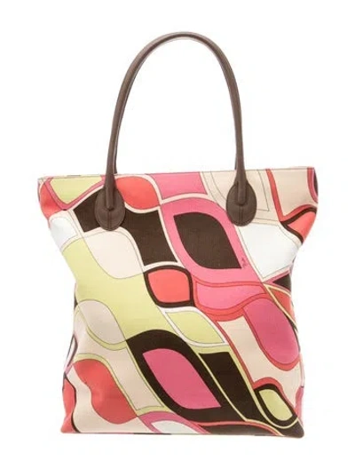Pre-owned Pucci Canvas Tote In Brown