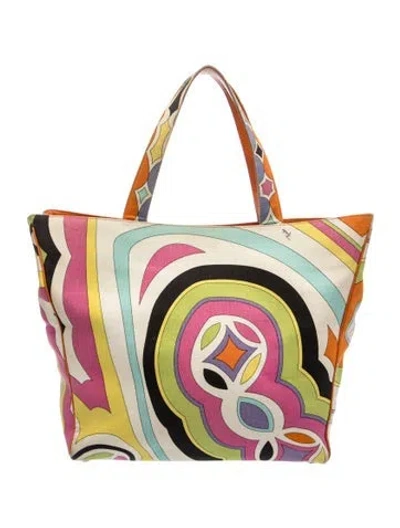 Pre-owned Pucci Canvas Tote In Multi